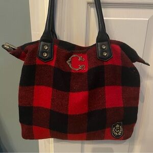 C. WONDER Buffalo Plaid Red and Black Women's  Handbag